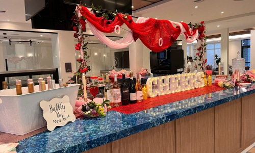 a spread of snacks and foods