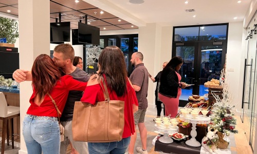 people looking at possible snacks and food